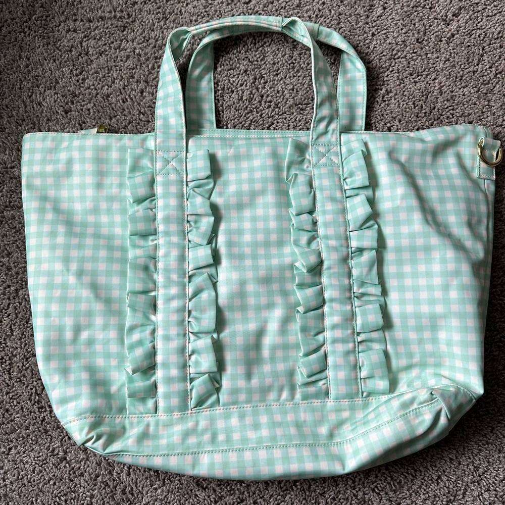 Stoney Clover Mint Chip Ruffle Tote Bag